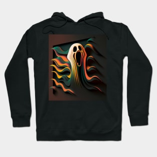 ai with me and the scream - halloween t-shirt Hoodie